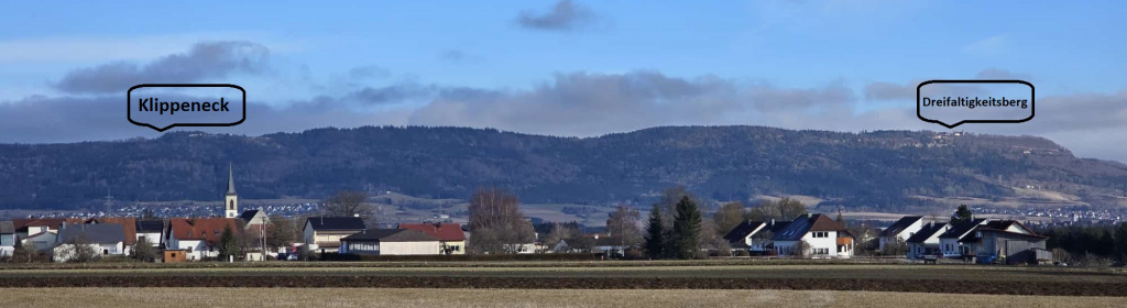 Klippeneck & Dreifaltigkeitsberg - von Aixheim aus gesehen